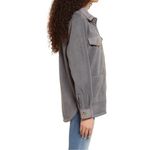 BLANK NYC NWT  Fleece Shacket Plush Cozy Soft Gray Shirt Jacket Size Small NEW Photo 6