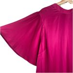 Eloquii Women's Plus Size 22 Kimono Sleeve Top Fucshia Keyhole Satin NWT Fuschia Photo 2