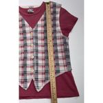 Old Navy Vintage Y2K NYN Plaid Vest Combo 1990s Nerd Geek Retro Shirt Small Photo 7