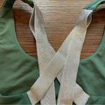 Fabletics Paige Low Impact Sports Bra Green Silver Strappy Back Sz Large Photo 8