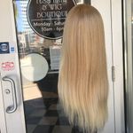 27/613 Blonde wig human hair bangs Long 2020 Photo 3