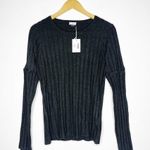 Ecru Rib Crew With Removable Sleeves Size Medium NWT Photo 0