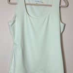 Calvin Klein CALVIN KLEIN White Sleevless Shell Top, Size Medium Photo 0