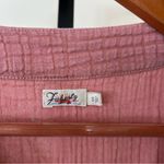 Faherty  Organic Cotton Gauze Dream Costa Dress Boho Midi Tie Waist Pink Size S Photo 3