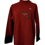 Vintage The Store Women's Pooh Burgandy Crewneck Sweater sz Large Disney Photo 0