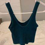 Urban Outfitters Blue Ribbed Cropped Tank Top Photo 0