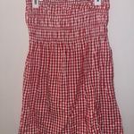 Macy's Red and White Strapless Dress Photo 3