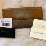 BVLGARI Brown Maxilogo Monogram Trifold Long Wallet Photo 7
