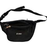 Everest Black Waist Bag Fanny Pack Travel Hip Pouch Zip Pockets Adjustable Strap Photo 1