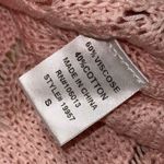 Andree by Unit  women's size small pullover pink knit sweater with lace detailing Photo 7