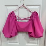 ZARA Pink Puffy sleeve blouse top MEDIUM Photo 1