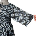 Lucky Brand  Dark Floral Printed Chiffon Lined Mini Dress Photo 7