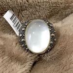 MICHAEL DAWKINS Starry Night Sterling Silver Mother of Pearl Doublet Ring 6 Photo 1