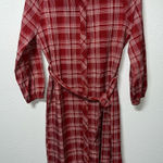 Halara  Red and White Raglan Long Sleeve V-Neck‎ Dress Photo 0