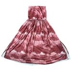 Strapless Coral White Sangria Tie Dye Ombre Print Stretch Maxi Dress Size Small Photo 11