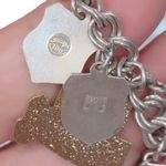 Sterling Silver W/ 26 Charms- chain link boho charm bracelet Photo 10