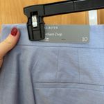 Talbots Chatham Crop Slim Leg Pants Light Blue Scalloped Hem Women's Size 10 Photo 4