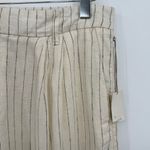 A New Day pants 16 linen blend wide leg pinstripe nautical beach NEW Photo 2
