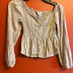 Urban Romantics  Cream Patterned Blouse size M Photo 0