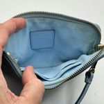 Coach A Rare Vintage HTF Baby Soft Blue Leather  Wristlet Wallet Photo 3