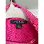 Wild Fable  Cardigan Bright Rose Hot Pink 3 Button Barbie Preppy Academia Autumn Photo 4