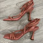 Sam Edelman Maven strappy leather square toe padded heel sandal in clay color. Photo 4