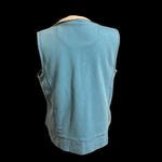 L.L. Bean aqua fleece lined zip front vest size large Blue Photo 3