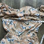 J.O.A. Traveler Beige Floral Print Midi Jumpsuit Size Medium Off the Shoulder Photo 14