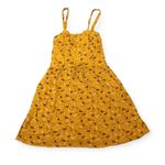 Xhilaration Yellow Floral Tie Front Mini Dress Coquette Cottagecore Summer Sz S Photo 1