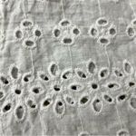 Guipure Lace Eyelet Crochet Blouse Women’s S Ivory Sheer Boho Fairy Cottegecore White Photo 9