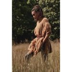 Anthropologie Bronze Marled Fringe Poncho Sweater Photo 1