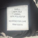 Garnet Hill  100% Silk Bell Flare Sleeve Shift Beige Black Midi Dress size 10 Photo 8