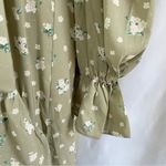 We Wore What New Floral Tie Neck Long Sleeve High Low Dress Green Size Small Photo 10