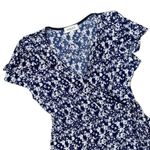 Gilli | Navy Floral High Low V Neck Faux Wrap Dress Size Small Photo 5