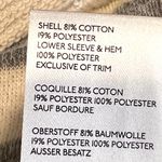 Maeve  x Anthropologie Astor Fur-Trimmed Top Cream Gray XS Stripes Long Sleeve Photo 5