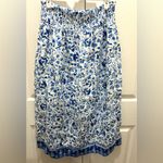 Joie  Blue and White 100% Linen Maxi Skirt XL Photo 1