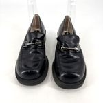 Unlisted Virginia Y2K  Women's Silver Metal Bit Loafers Black Size 6‎ Goth Preppy Photo 1