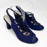 Life Stride NEW Women's Cabaret Dark Navy Open Toe Strappy Heels, Size 8.5 Photo 5