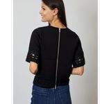 Design History NWT  Maci Scuba Top - Black Size S Photo 1