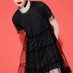 Alice + Olivia  Dreema Tulle Overlay Tee‎ Dress Photo 0