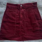 H&M Corduroy Skirt Burgundy Photo 0