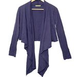 Anthropologie NEW Velvet Purple Cotton Long Sleeve Cardigan Sweater Jacket Sz M Photo 2