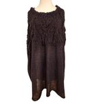 CAbi Cab Waverly Poncho Charcoal Dark Gray Lightweight Wool Blend Size Small Photo 1