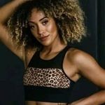 Zyia Active Black Leopard All Star Sports Bra High Neck One More Rep Zip M Size M Photo 0