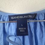Bandolino Blue Embroidered Size L Blouse 100% Cotton Photo 5