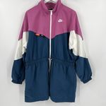 Nike  Pink‎ Blue White Icon Clash Track Windbreaker Jacket Women’s Size Medium Photo 3