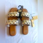 MADDEN NYC Two Band Braid Silver Rhinestone Comfort Foam Insole Sandals Size 7.5 Photo 4