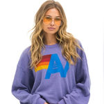 Aviator Nation  Lavender Logo Crewneck Sweatshirt Size medium  Photo 0