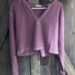 Pink Lily  pink cropped long sleeve Photo 1