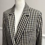 Everlane The Oversized Blazer in Buttersmooth Jacket Gingham Plaid Black Tan 4 Photo 6